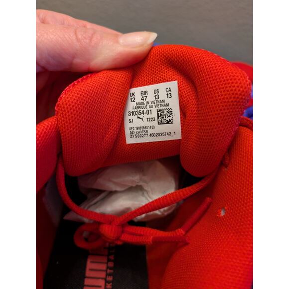 Puma Scoot Zeros Pred Men's Basketball Dark Amethyst/Red 310354-01 Size 13 - Picture 6 of 8